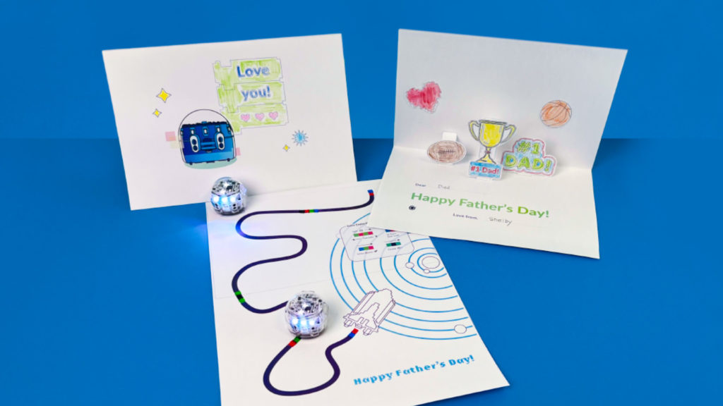 Celebrate Fathers Day with Ozobot custom cards STEAM activity
