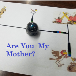 May Lesson Spotlight 2023: A picture of a STEAM lesson incorporating the book "Are You My Mother?". 