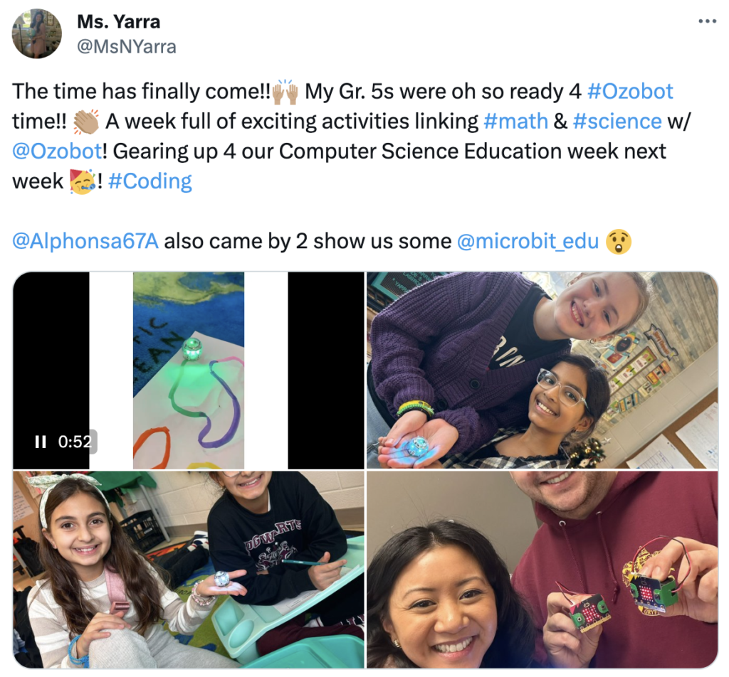 December OzoThings: a picture collage of fifth grade students enjoying a wide variety of STEAM activities 